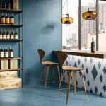 Plavuizen - Cobalto 100 x 100 wand rechts - Decor Rombo
