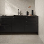 0004 Plavuizen + Wand rechts 120 x 120 ← GRIGIO → Achterwand-ESAGONA