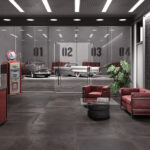 52 Plavuizen 60 x 60 _ CHARCOAL - BRONS _ Wand rechts - Muretto